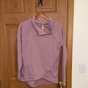 Athleta Dusty Pink Quarter-Zip Pullover